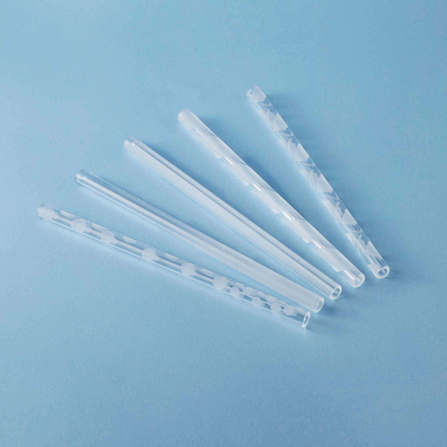 ガラスストロー「フロストシリーズ」5本セット