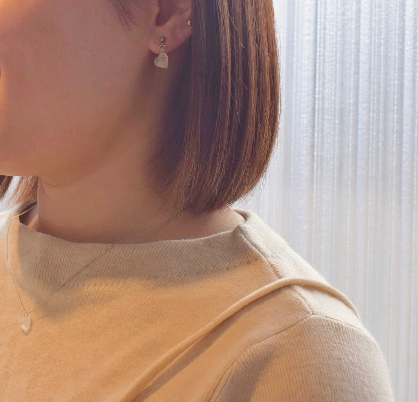 ハート　フリット　ピアス