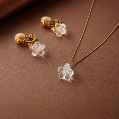 おだかうめ　ネックレス・イヤリング　セット