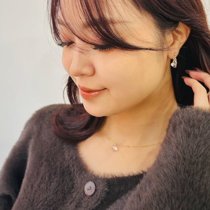 ハート　クリア　ピアス