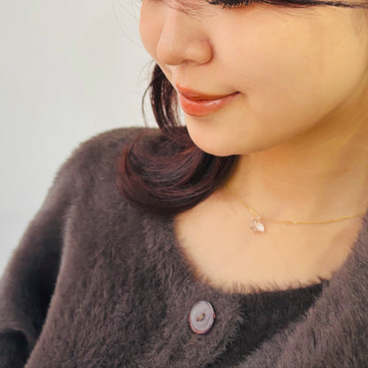 ハート　クリア　ネックレス・イヤリングセット