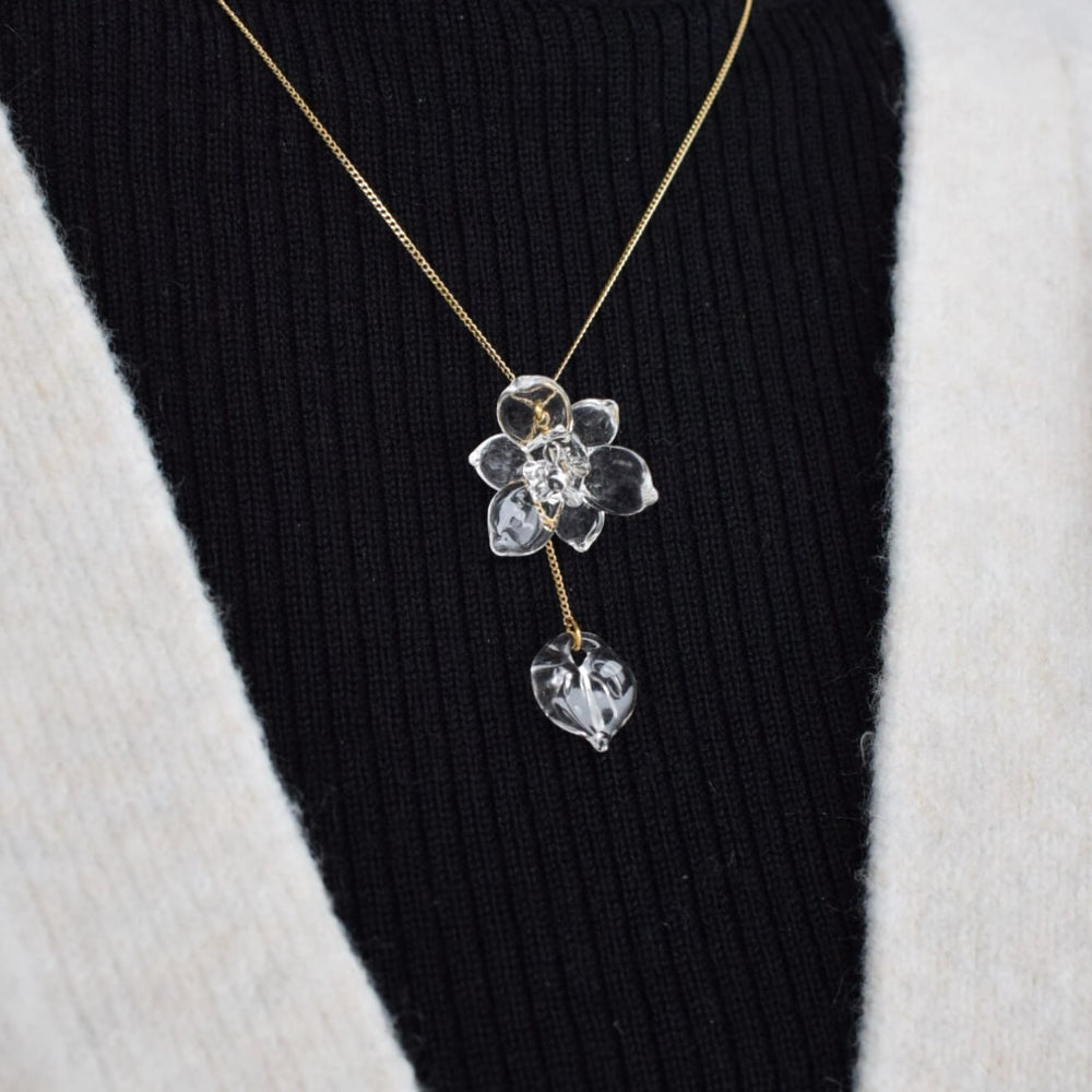 ミズアオイ　ネックレス