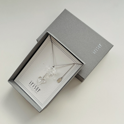 ミズアオイ　ネックレス(金具シルバーVer.)