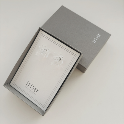 ミズアオイ　ピアス(金具シルバーVer.)