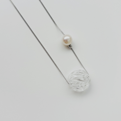 ＜Seashore × iriser -イリゼ-＞オフショア　ネックレス　-あこや真珠-(金具シルバーVer.)