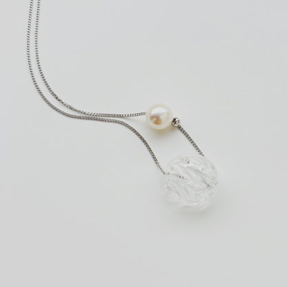 ＜Seashore × iriser -イリゼ-＞オフショア　ネックレス　-あこや真珠-(金具シルバーVer.)