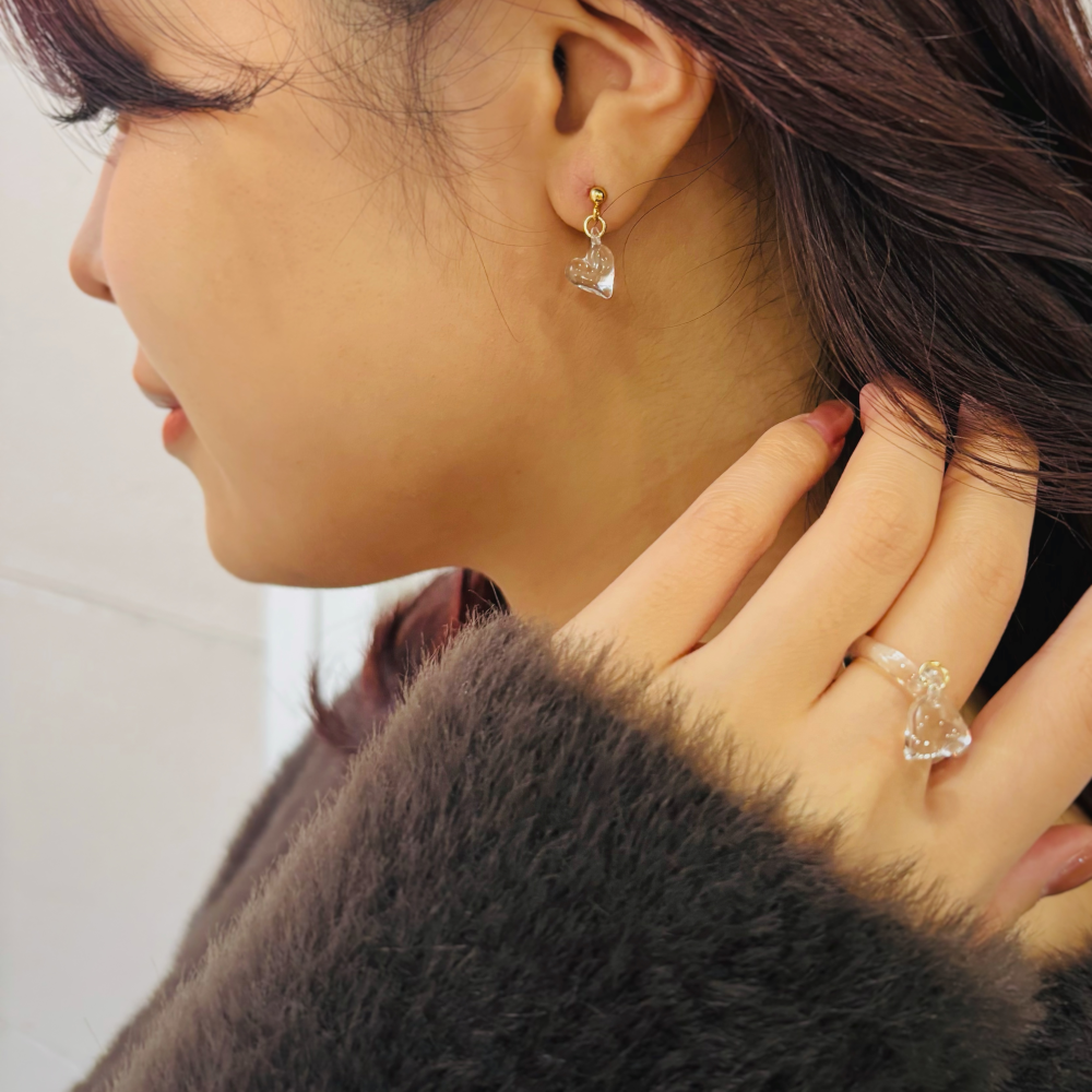 【受注生産】ハート　クリア　リング