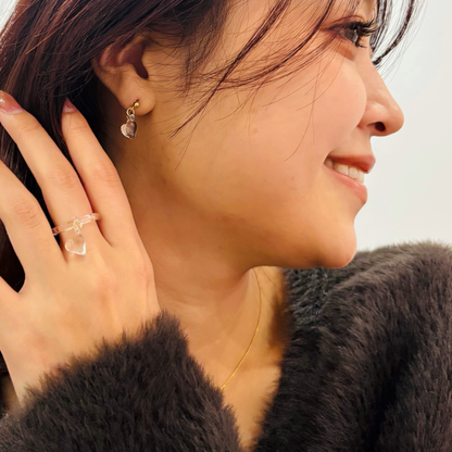 【受注生産】ハート　クリア　リング