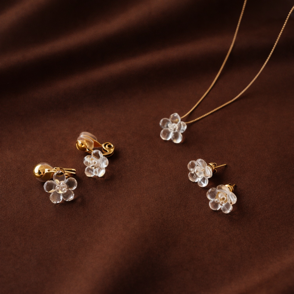 おだかうめ　ネックレス・ピアス　セット